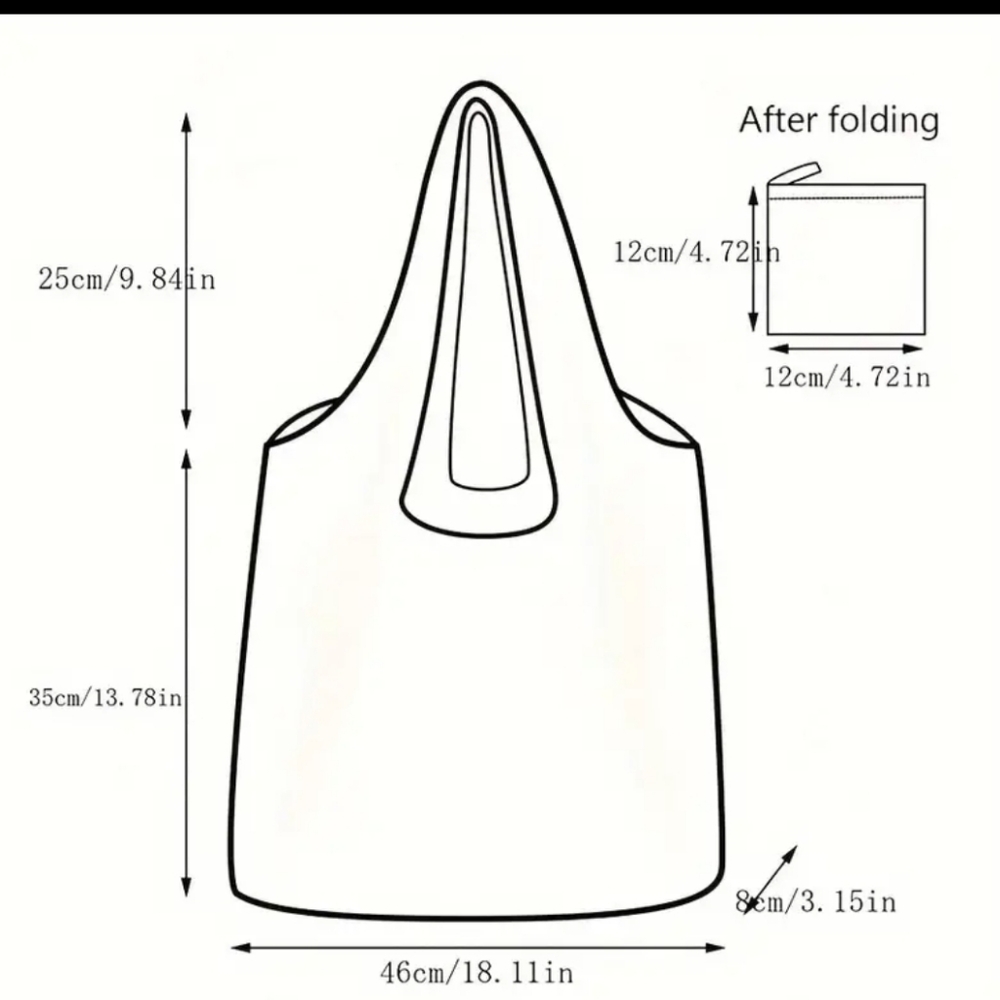 1pc Kitten Print Fashion Tote Bag- Large Capacity, Foldable,Reusable. - Picture 5 of 5
